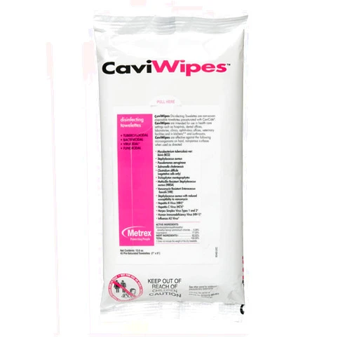 Metrex 13-1224 CaviWipes Surface Disinfectant Towelette Wipe, 7
