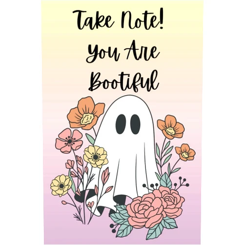 By Cooper Murphy Press (Author) Take Note! You are Bootiful: 100 Page Lined Fall and Halloween Notebook