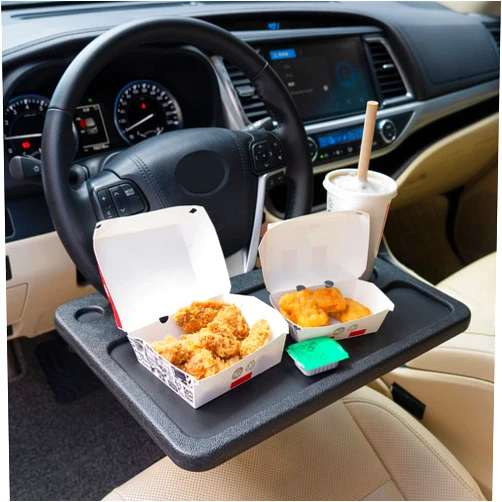 CarQiWireless Auto Car Steering Wheel Tray for Toyota Highlander Tacoma Tundra Camry 4runner Corolla Rav4 Toyota Car 2000-2024 Accessories, for Car Travel Table Food Eating Table