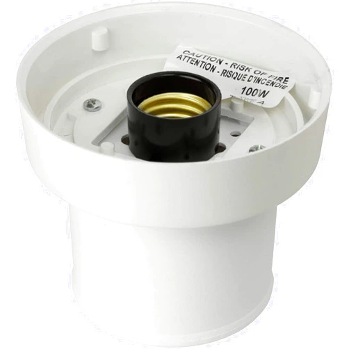 KastLite Twist Lock Post Top Fitter | White Finish | Polycarbonate | Works with 4