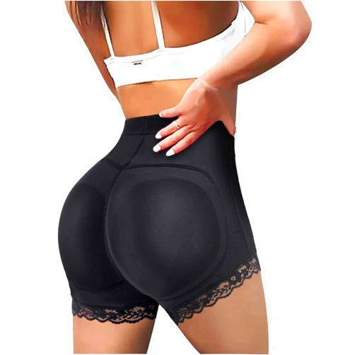 LODAY Womens Butt Lifter Padded Lace Panties Seamless Hip Enahncer Body Shaper Boyshort Underwear