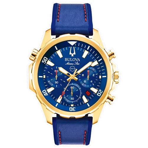 Bulova Men's Marine Star Series B Stainless Steel 6-Hand Chronograph Quartz Watch, 100M