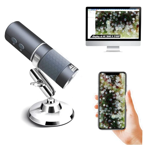 Ninyoon 4K WiFi Microscope for iPhone Android PC, 50-1000X USB Digital Microscope Wireless Super HD Endoscope Camera Compatible with All Cellphones iPad Android Tablet Windows Mac Chrome Linux
