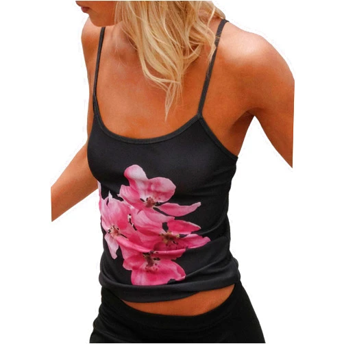 KMBANGI Women Y2k Floral Tank Top One Shoulder Backless Graphic Tee Sleeveless Flower Print Slim Fitted Crop Tops Retro Trendy
