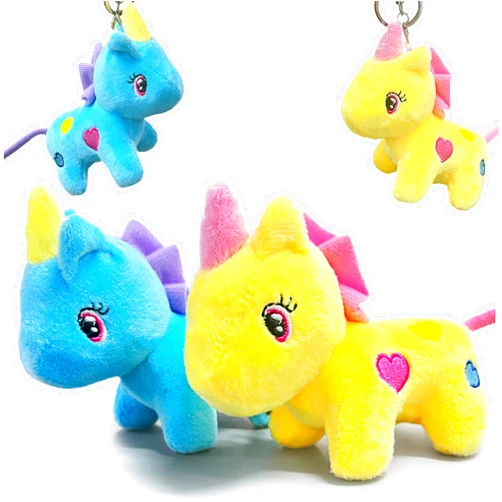 Kawaite Cuddly Unicorn Stuffed Animals for Kids and Adults (2 Pack) Mini Animals Plush Toys Key Chains, Kawaii Plushies, Soft Unicorns Stuffed Animals for Boys & Girls Classroom Prizes, Easter Basket Stuffers