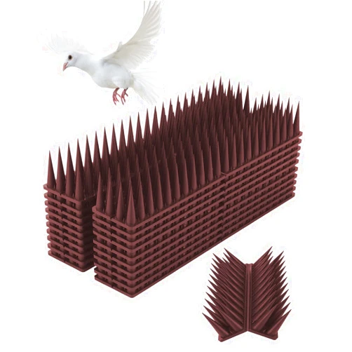 Geulieby Bird Spikes, 20 Pack High Thorn Pigeon Deterrent, Pigeon Spikes for Small Bird Cat Squirrel Raccoon, Easy Installation Anti Robin Defender use for Fence Balcony Building