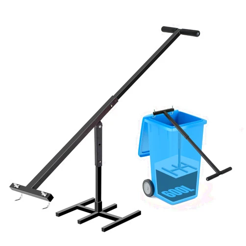 Xhuic Manual Trash Compactor - Trash Can Compactor for Kitchen, Iron Trash Bin Compactor for Outdoor, Garbage Compactor for 120-660L Wheelie Bins