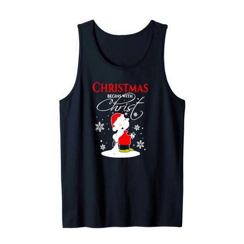Christmas Begins With Christ Xmas Gifts Christmas Begins With Christ Xmas Gift Holiday costume Tank Top