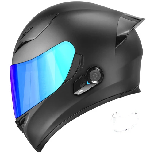 GDM Motorcycle Helmet Bluetooth - GDM Ghost with Supersonic