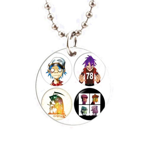 Allenarts Gorillaz Pinback Customized Round Dog Tag Pet Tags Dogtag (One Side) Necklace Charm Unique Gift