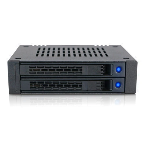 ICY DOCK 2 Bay 2.5 SAS/SATA HDD/SSD Mobile Rack for External 3.5” Bay | ExpressCage MB742SP-B