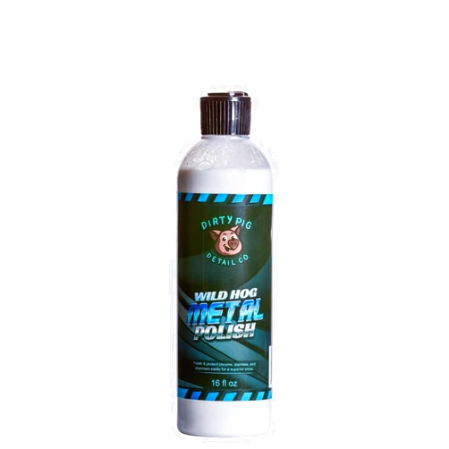 Dirty Pig Detail Co. Wild Hog Metal Polish 16oz & Cleaner for Brilliant Shine on Aluminum, Magensium, Chrome