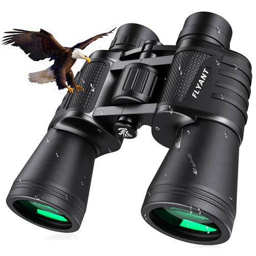 FLYANT 20x50 High Powered Binoculars for Adults, Waterproof Compact Binoculars with Low Light Vision for Bird Watching Hunting Football Games Travel Stargazing Cruise with Carrying Bag
