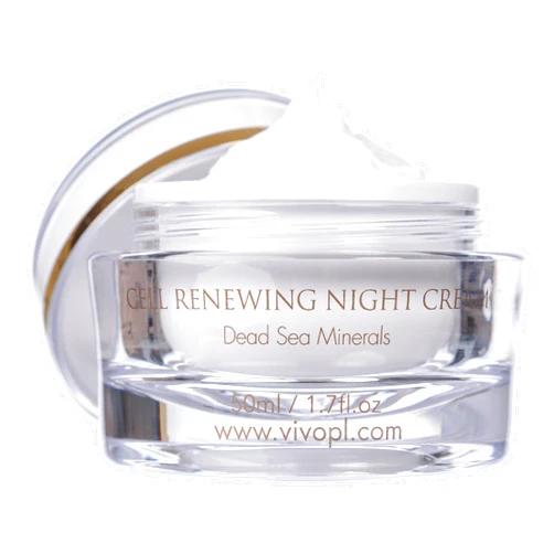 Vivo Per Lei Dead Sea Night Cream - Anti Aging Night Cream for Face - 1.7 Fl.Oz - Moisturizing Night Cream with Shea Butter - Night Facial Cream for Youthful Skin - Cell Renewal Night Cream