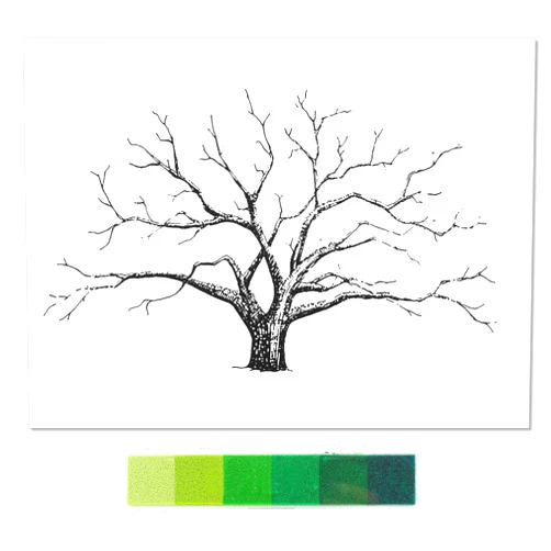 Marsrut Large Wedding Fingerprint Thumbprint Tree Family Guest Book, 12x16 Inch Canvas Painting Home Decoration Creative Signature Sign-in Balloons Decor for Party with Ink Pads, Green