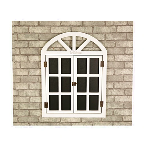 Zklaseot Garden Fencing, Simulation False Window Blackboard Wall Wall Decorations for Children's Room A Living Room Bedroom Wall Pendant (Color : White, Size : 40x52cm)