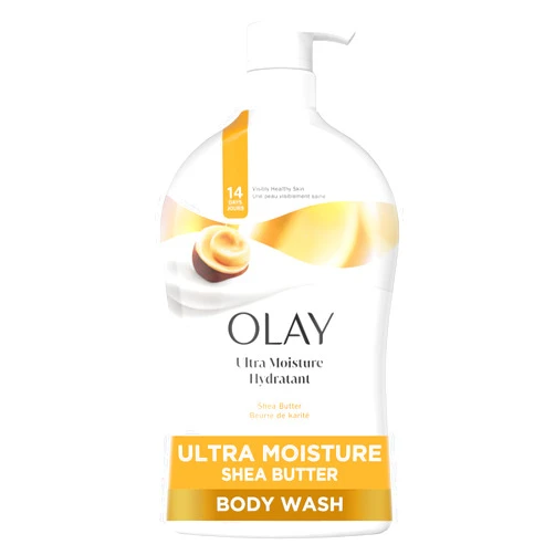 Olay Body Wash for Women, Ultra Moisture, 24hr Moisturizing, Hydrating & Refreshing, B3 Vitamin Complex, Free of Parabens & Phthalates, For All Skin Types, Shea Butter Scent, 33 fl oz