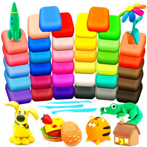 ESSENSON Magic Clay - Air Dry Clay 36 Colors, Modeling Clay for Kids with Tools, Soft & Ultra Light, Toys Gifts for Age 3 4 5 6 7 8+ Years Old Boys Girls Kids