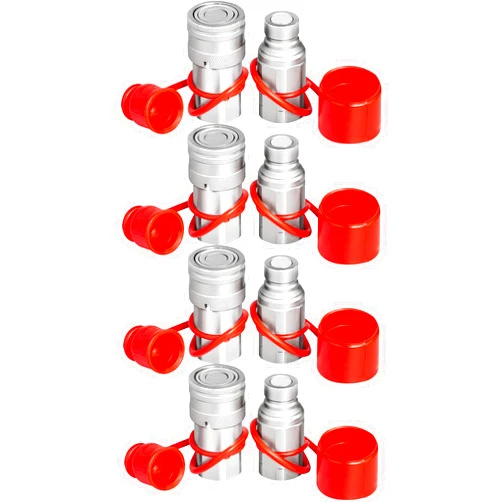 Bestauto 3/4NPT Hydraulic Quick Connect 3/4body Hydraulic Coupler 20.7MPa Hydraulic Coupling Quick Connect 106L/min Hydraulic Quick Coupler (ISO 16028)