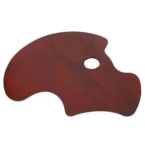 KIILOMP Ergonomic Wooden Palette for Oil Painting 15 * 11 inch - Artist Mixing Painting Palette for Acrylic Watercolor Painting Art Walnut Palette with Reduced Weight