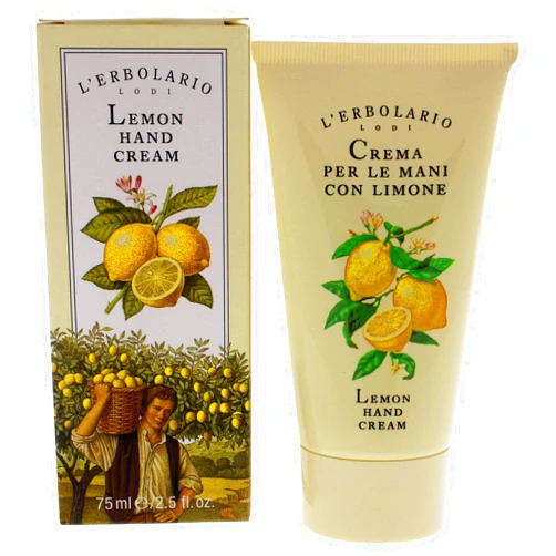 L'Erbolario L’Erbolario Lemon Hand Cream - Dry Hands Hand Lotion with Hydrating Glycerin - Shields Skin from Dryness and Redness - Refreshing Lemon Scent - 2.5 oz