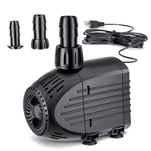 NFESOLAR 880GPH Submersible Pump, 60W Ultra Quiet Submersible Water Pump with Dry Burning Protection 9ft High Lift for Fish Pond, Fountains, Waterfall, Hydroponics, Aquariums
