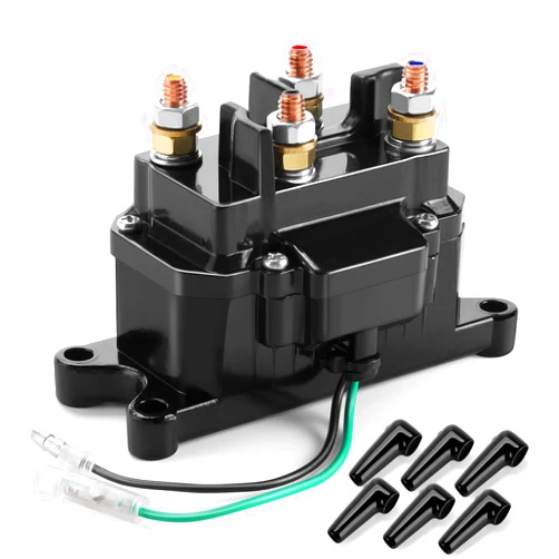 Ovsor 𝟏𝟐𝐕 𝟐𝟓𝟎𝐀 𝐖𝐢𝐧𝐜𝐡 𝐒𝐨𝐥𝐞𝐧𝐨𝐢𝐝 Relay Contactor Thumb Truck for 𝐀𝐓𝐕 𝐔𝐓𝐕 𝟐𝟎𝟎𝟎-𝟓𝟎𝟎𝟎𝐥𝐛𝐬 𝐖𝐢𝐧𝐜𝐡 with 6 Protecting Caps