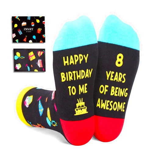Zmart Birthday Gifts Ideas - Socks for Boys Girls Age 5-12, Presents for 5-12 Year Old Tween