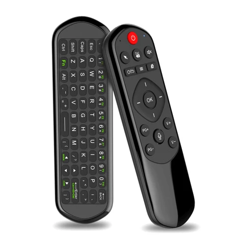 iPazzPort Universal TV Air Mouse Mini Wireless Keyboard Remote Combo, Voice Input IR Learning QWERTY Controller for Smart TV,Android TV Box,PC,HTPC,Raspberry pi (Bluetooth & 2.4G Version)