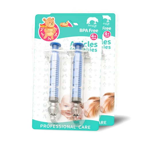 JADE KIT Nasal Syringes for Baby ( Blue ) - 4PCS - Safe Silicon Baby Nasal Aspirator Qucik Syringe Nose Cleaner Rinsing Tool for Baby/Infant/Kid