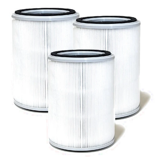 Nispira 3-in-1 True HEPA with Activated Charcoal Replacement Filters, Compatible with TOPPIN TPAP001 Air Purifier Comfy Air C2, 3-Packs
