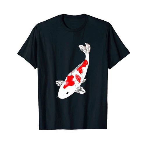 Gosanke Tancho Kohaku Taisho Sanshoku Showa Sanke Koi Fish Kohaku Brocaded Carp Nishikigoi Pond Amur Japanese T-Shirt