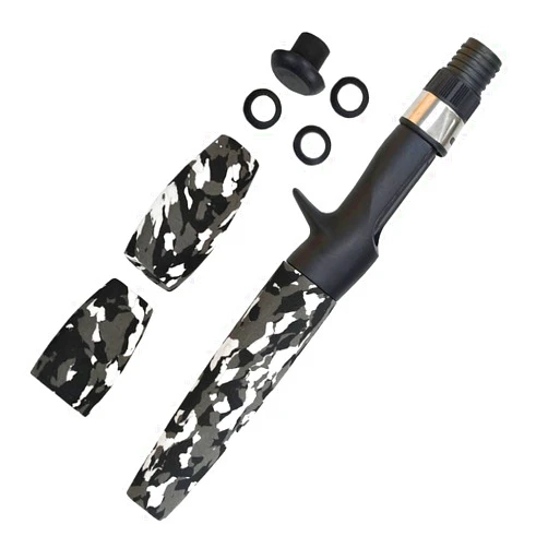 KTGCOZS Pack of 1Set Camouflage EVA Split Grip Bait Cast & Spinning Fishing Rod Handle Kit Rear Grip with Reel Seat for Rod Building