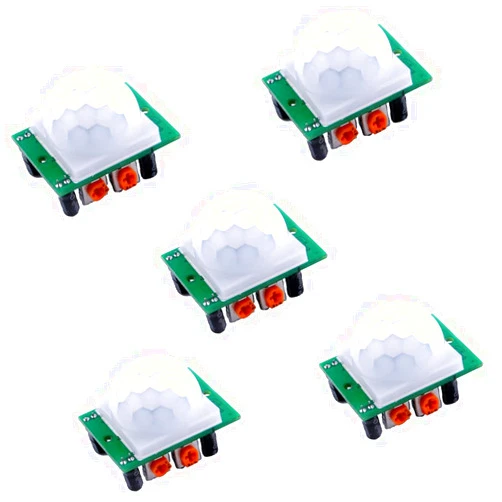 DIYmall 5 Pack HC-SR501 Pir Motion IR Sensor Body Module Infrared for Arduino