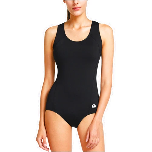 BALEAF Women's Racerback Athletic One Piece Modest Bathing Suit