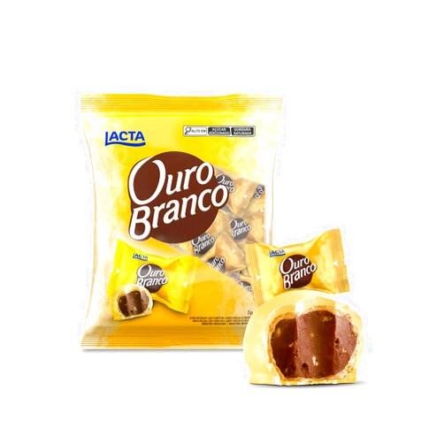 Lacta Ouro Branco Bombon 1 kg. (2.2 lbs) - 2 Packs.