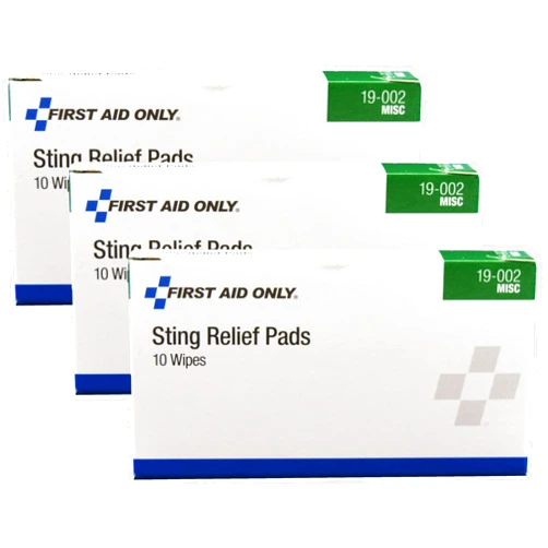 First Aid Only Sting Relief Pads (Box of 10) (Pack of 3)