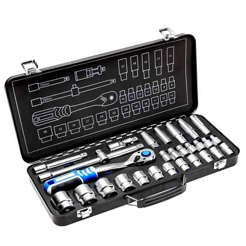 Högert Technik Household Tool Set (29 Pieces, Black/Blue)