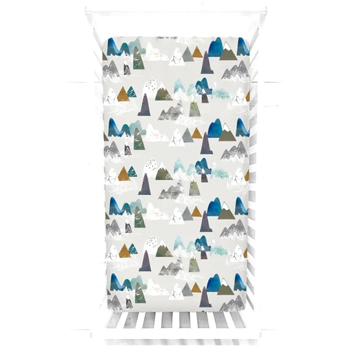 TANOFAR Mountains Baby Boy Crib Sheet Toddler Bed Sheets Soft Breathable Nursery Bedding