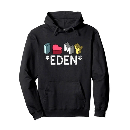 YO MINUS Eden Personalized Dog Name Eden Pet Lover Pullover Hoodie