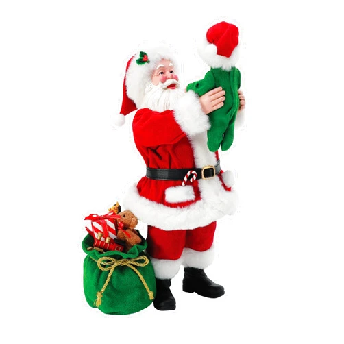 Department 56 Possible Dreams Christmas Traditions Santa Holding Toddler Joy Figurine, 12 Inch, Multicolor