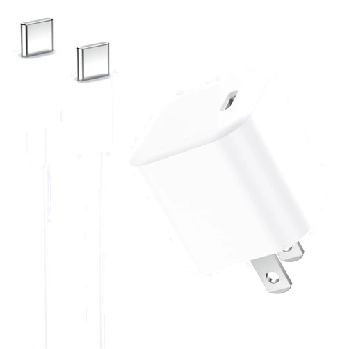 Agtray USB C Fast Charger, Agtray Mini USB Type C Wall Charger Plug Cube Fast Charging Block Power Adapter Brick with 6FT USB-C to USB-C Cable Compatible for iPhone 15 Pro Max Plus, iPad Air 5/Mini 6 (White)