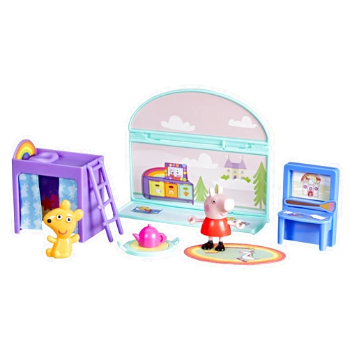 Peppa Pig Peppa's Bedroom Set with 1 Figure and 7 Accessories, Works with Peppa's Big Family House Playset, Preschool Toys for Girls and Boys 3+