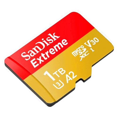 SanDisk 1TB Extreme microSDXC UHS-I Memory Card with Adapter - Up to 160MB/s, C10, U3, V30, 4K, A2, Micro SD - SDSQXA1-1T00-GN6MA