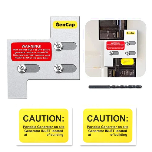 GenCap Generator Interlock Kit Compatible with GE 150 and 200 AMP Panels, for Safe Usage of Portable Power During Outage