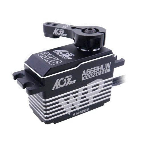 AGFRC 33KG Low-Profile Waterproof-Steering-Servo High-Torque - Programmable Metal Gear RC Servo Motor for 1/10 RC Car, Control Angle 180° (A66BHLW)