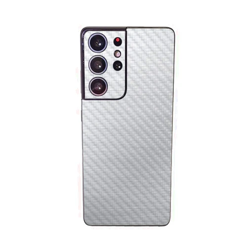 MIGHTY SKINS MightySkins Carbon Fiber Skin Compatible with Samsung Galaxy S21 Ultra - Cold Steel | Protective, Durable Textured Carbon Fiber Finish | Easy to Apply, Remove, and Change Styles | Made in The USA
