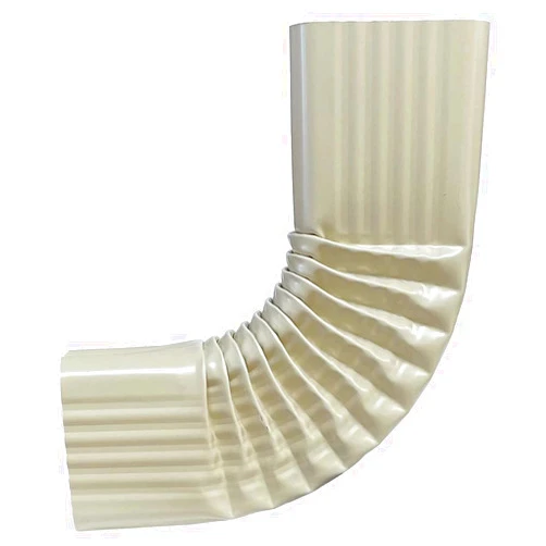 Gutterworks Mfg Inc. Rain Gutter Components 90 Degree Aluminum Downspout Gutter Elbow Style B, 2x3 Inches, Classic Cream, Made in Iowa U.S.A.