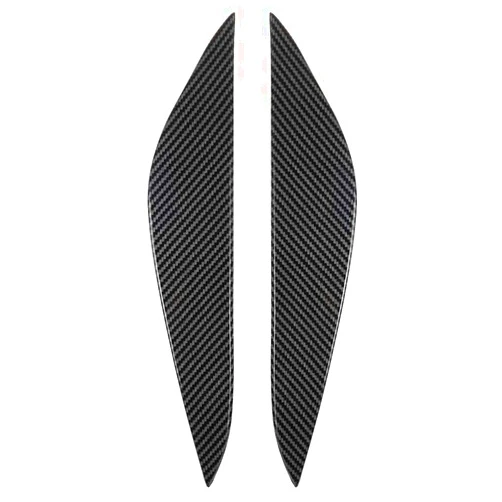 BONV 1 Pair ABS Car Headlight Light Eyebrow Sticker Decoration Cover Plate for Tesla Model 3 Lamp Eyebrow Exterior Accessories (Carbon Fiber Texture)