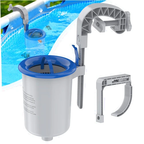 Sepetrel above Ground Pool Surface Skimmer, Wall Mount Pool Maintenance Accessories for Inflatable Collars, Tubular & Metal Frame Pools, Floating Skimmer Basket - Efficiently Removes Debris